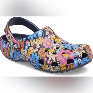 Crocs Classic Retro Floral Clogs for Ladies Size 11
